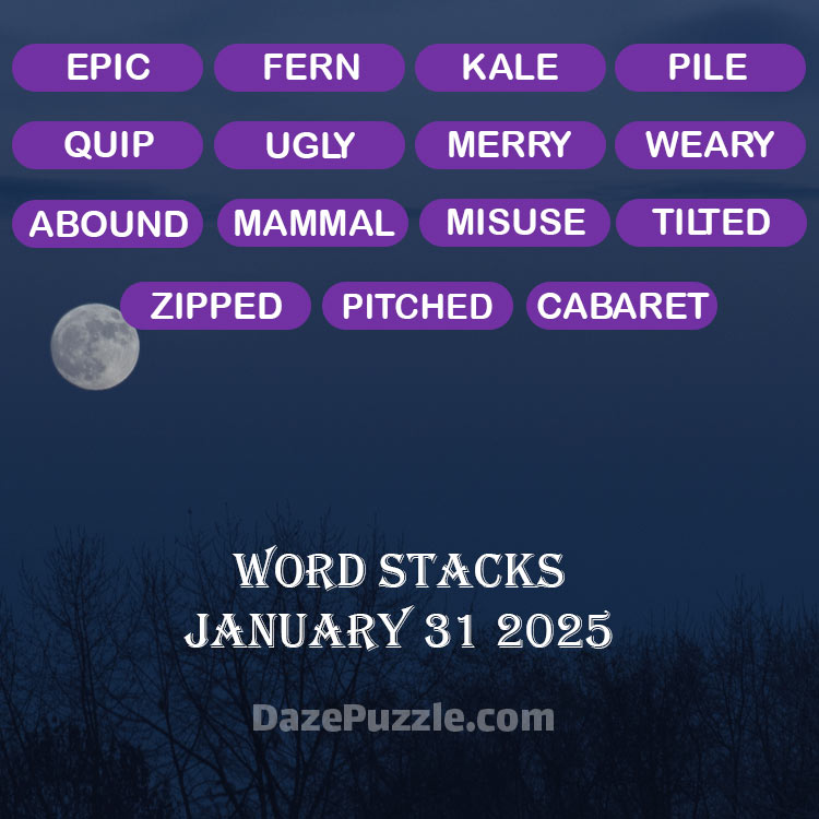 word stacks january 31 2025