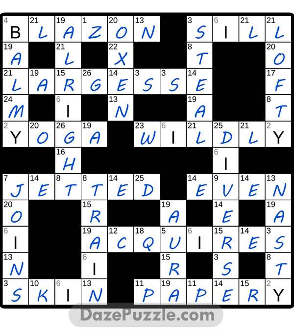 puzzle page codeword 16 february 2025 answer