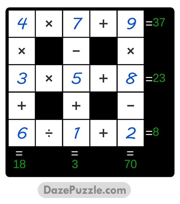 puzzle page cross sum 12 february 2025 answer