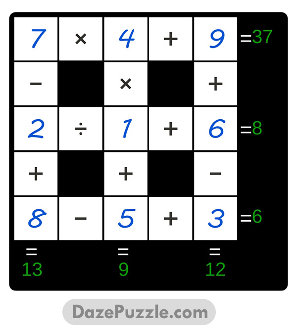 puzzle page cross sum 24 february 2025 answer