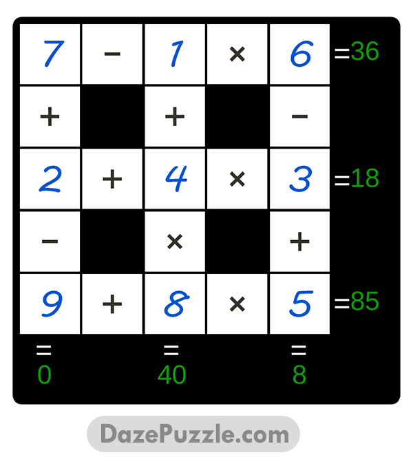 puzzle page cross sum 28 february 2025 answer