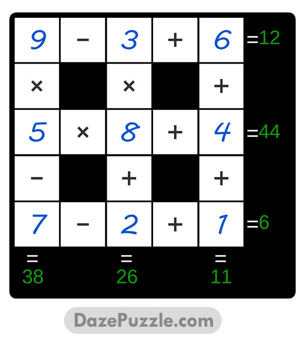 puzzle page cross sum 7 february 2025 answer