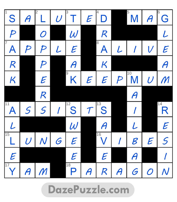 puzzle page crossword 1 february 2025 answer