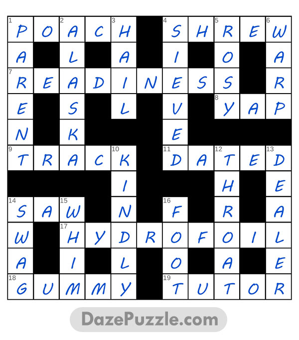 puzzle page crossword 11 february 2025 answer