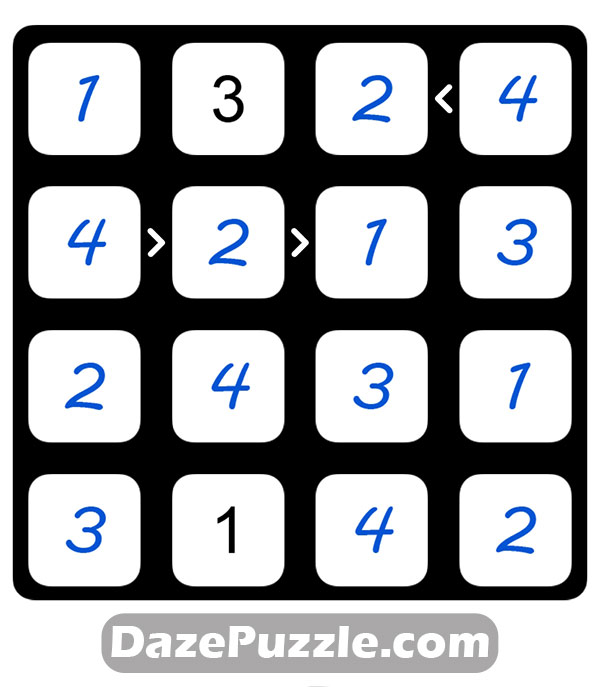 puzzle page futoshiki 11 february 2025 answer