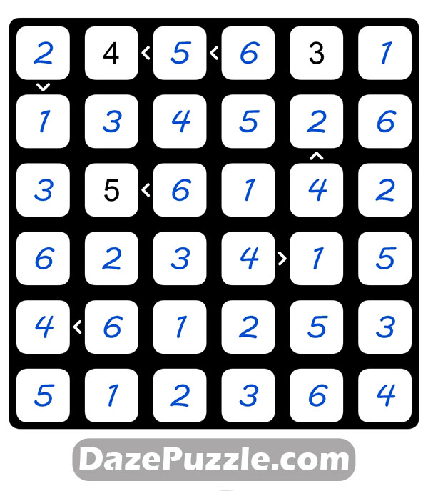 puzzle page futoshiki 15 february 2025 answer