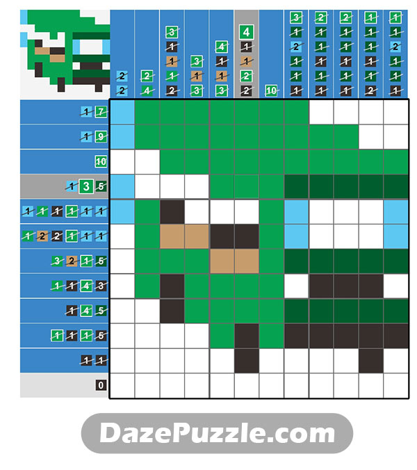 puzzle page picture cross 25 february 2025 answer