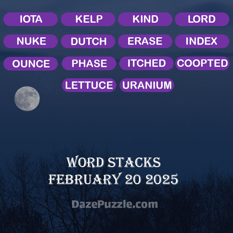 word stacks february 20 2025