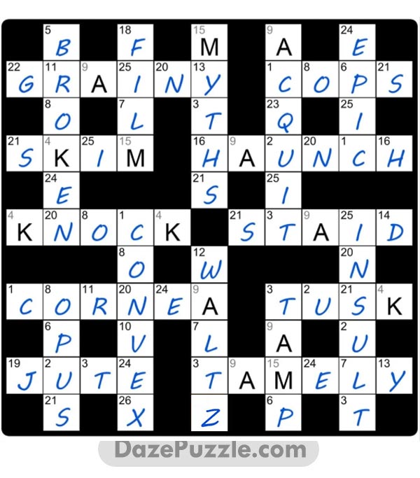 puzzle page codeword 30 march 2025 answer