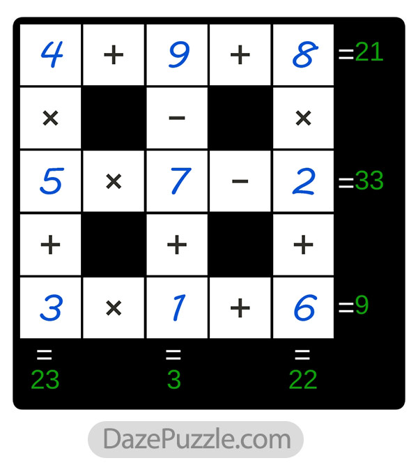 puzzle page cross sum 23 march 2025 answer