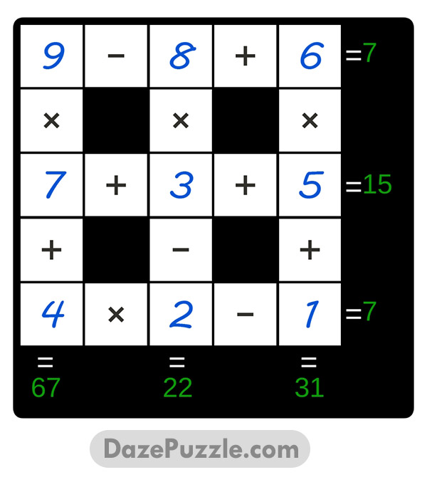 puzzle page cross sum 28 march 2025 answer