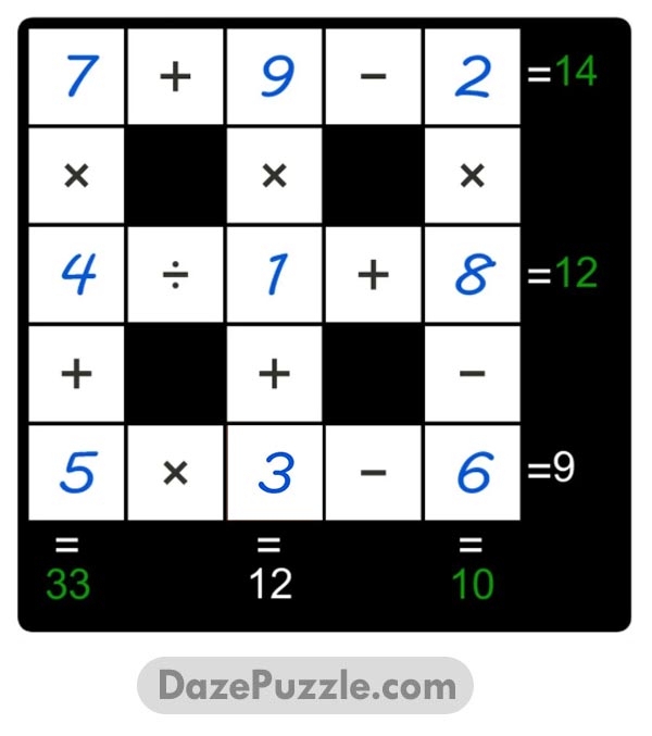 puzzle page cross sum 30 march 2025 answer