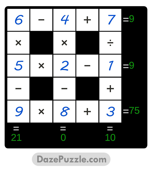 puzzle page cross sum 31 march 2025 answer