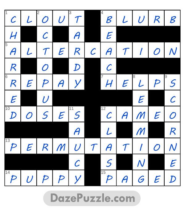 puzzle page crossword 1 march 2025 answer