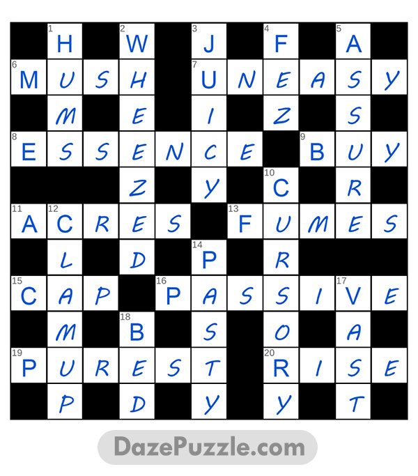 puzzle page crossword 10 march 2025 answer