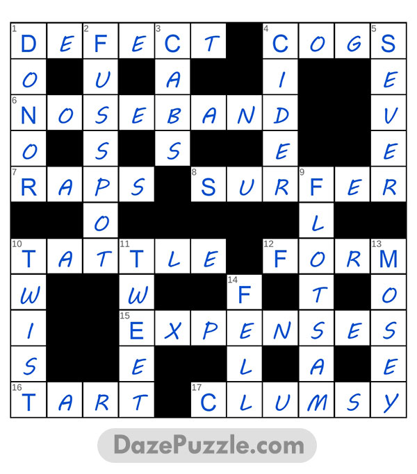 puzzle page crossword 15 march 2025 answer