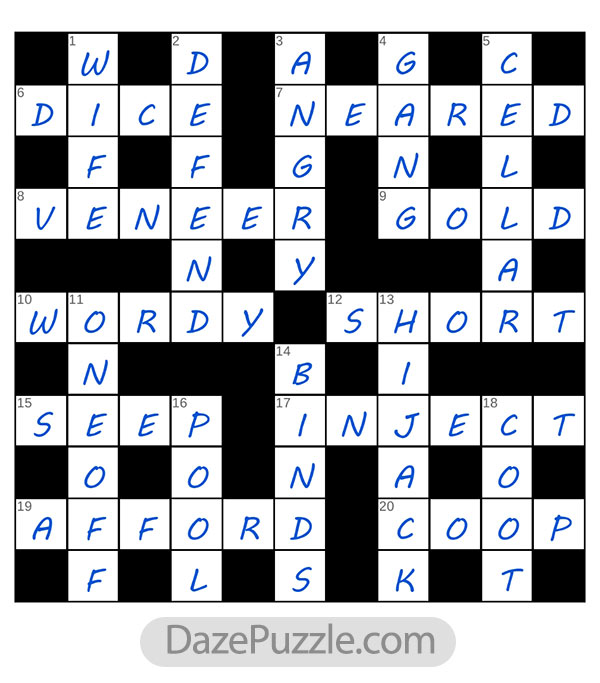 puzzle page crossword 19 march 2025 answer