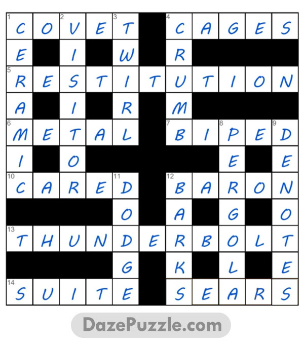 puzzle page crossword 29 march 2025 answer