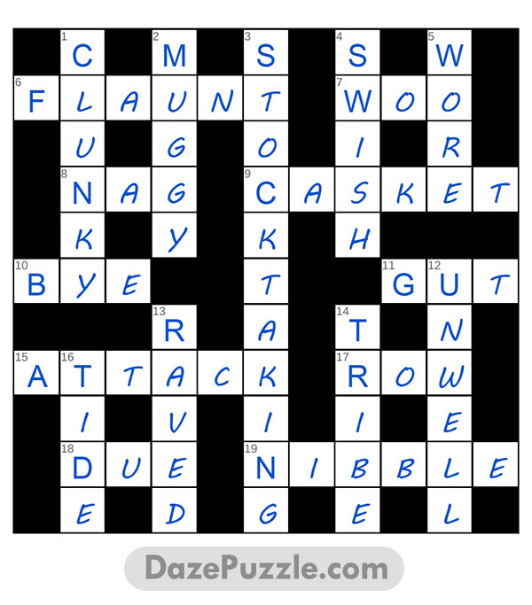 puzzle page crossword 5 march 2025 answer
