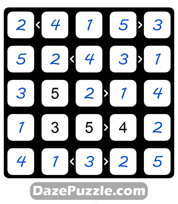 puzzle page futoshiki 11 march 2025 answer