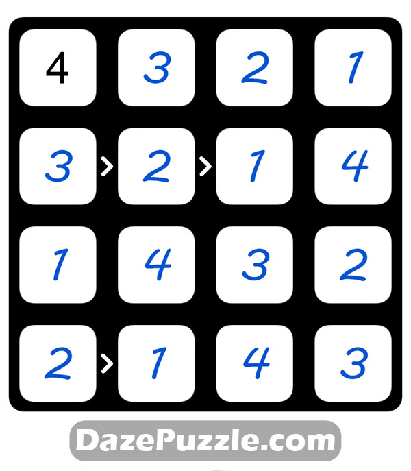 puzzle page futoshiki 18 march 2025 answer