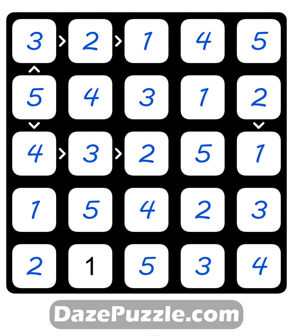 puzzle page futoshiki 25 march 2025 answer