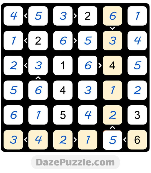 puzzle page futoshiki 25 march 2025 answer