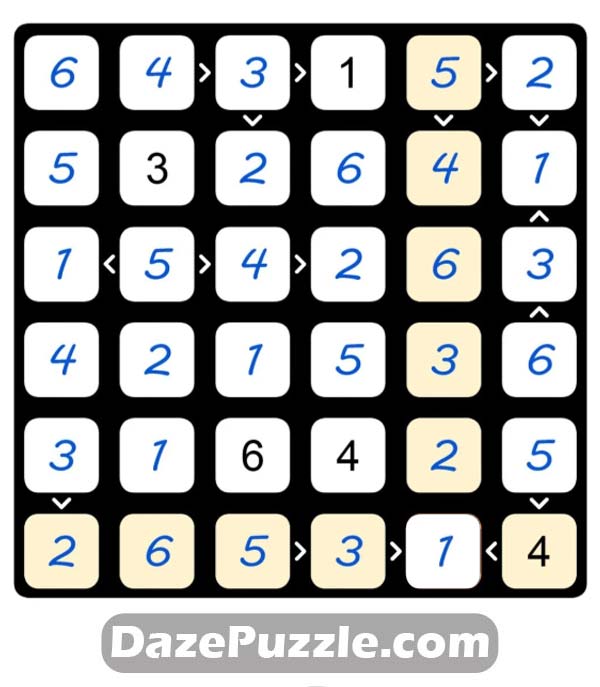 puzzle page futoshiki 29 march 2025 answer