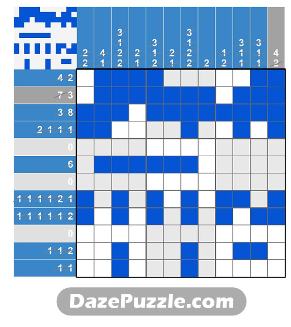 puzzle page picture cross 10 march 2025 answer
