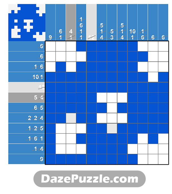 puzzle page picture cross 12 march 2025 answer