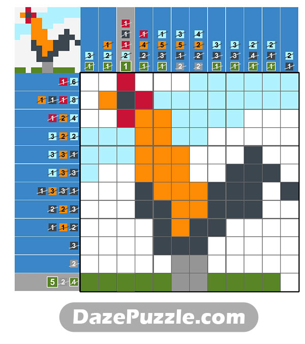 puzzle page picture cross 13 march 2025 answer