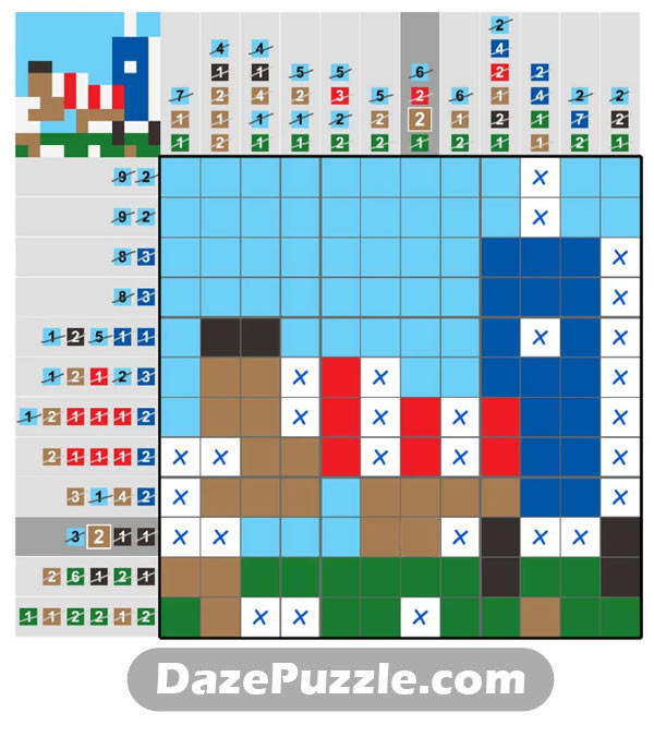puzzle page picture cross 22 march 2025 answer