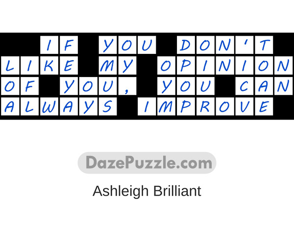 puzzle page quote slide 13 march 2025 answer