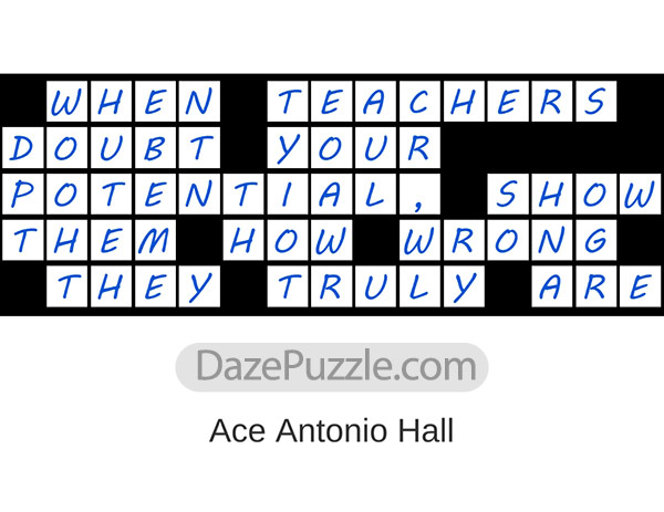 puzzle page quote slide 20 march 2025 answer