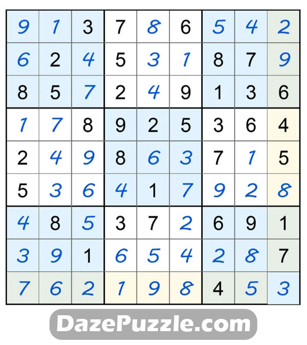 puzzle page sudoku 23 march 2025 answer