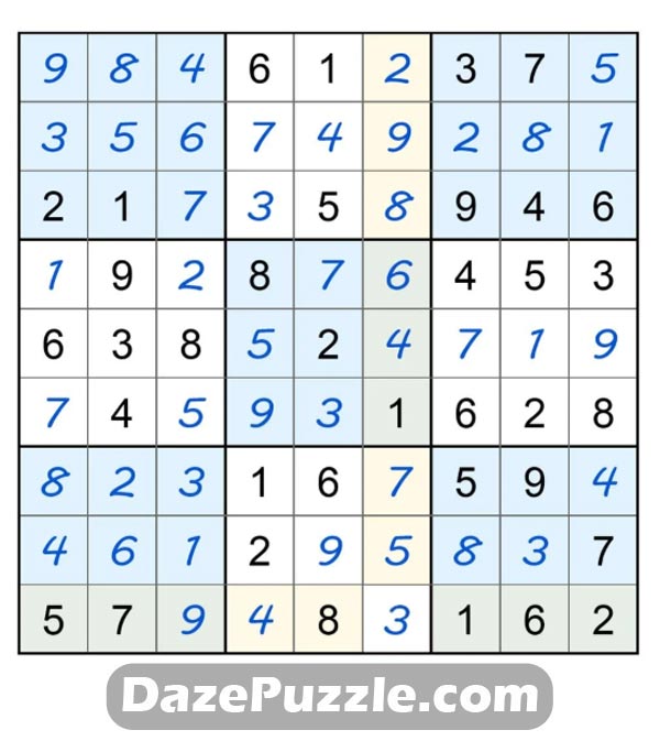 puzzle page sudoku 30 march 2025 answer