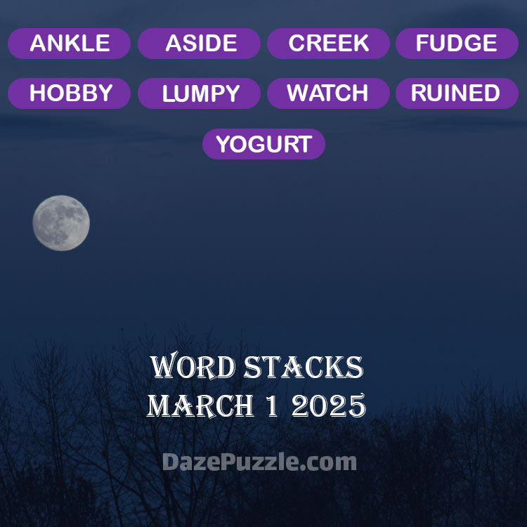 word stacks march 1 2025