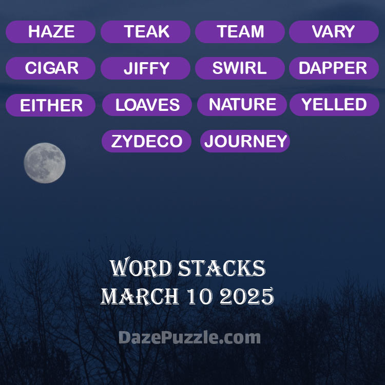 word stacks march 10 2025