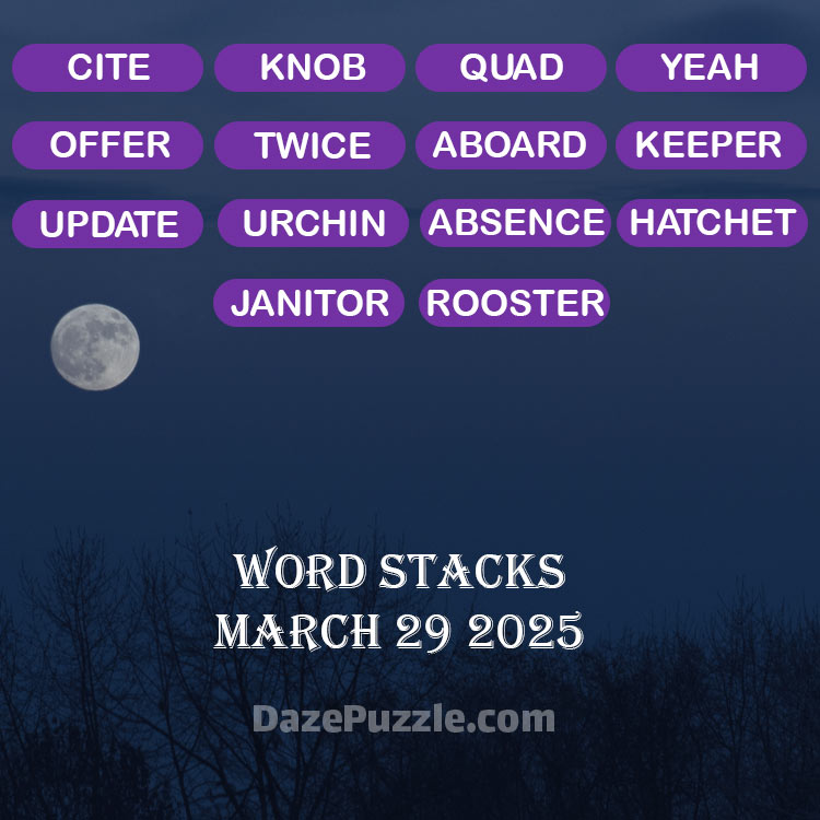 word stacks march 29 2025