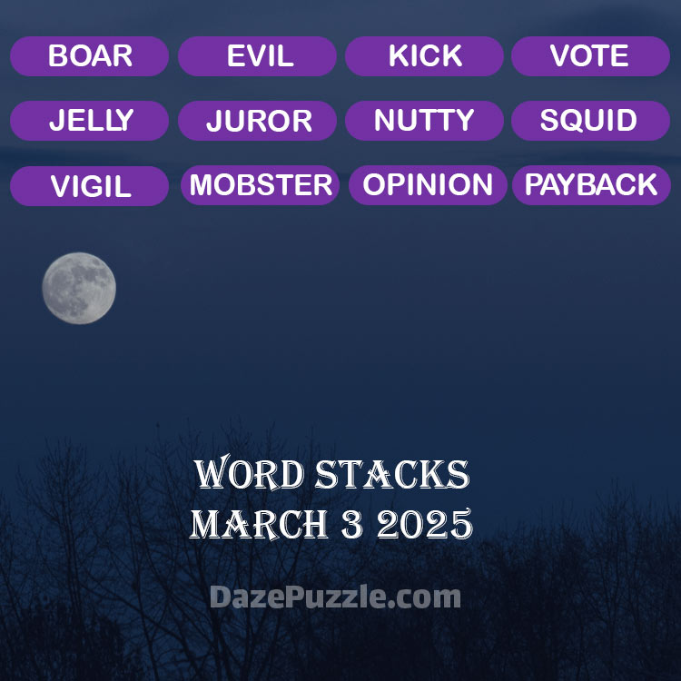 word stacks march 3 2025