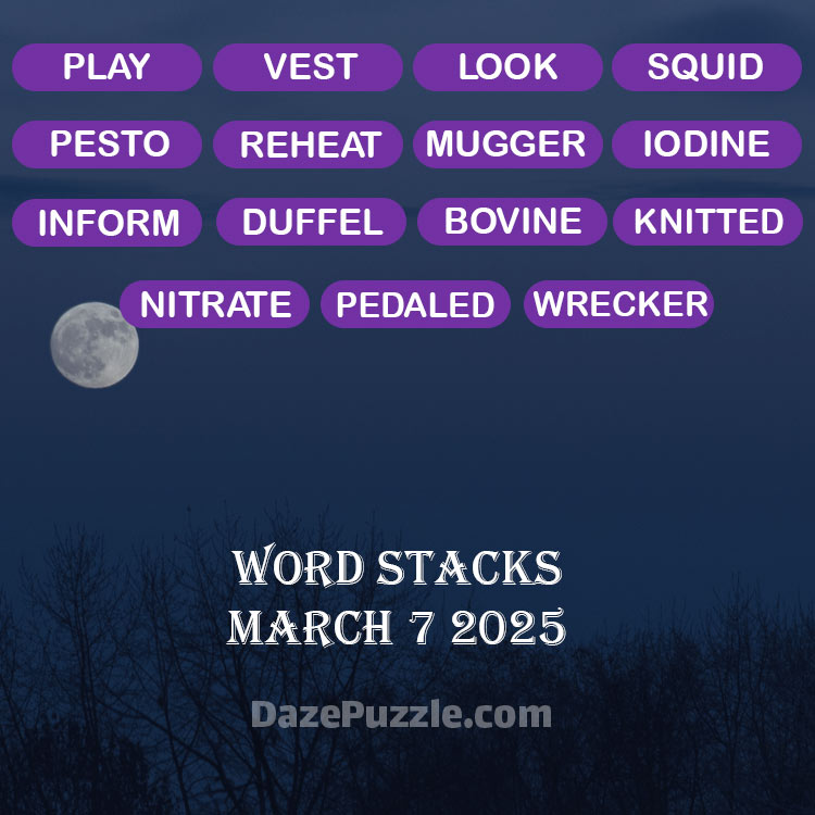 word stacks march 7 2025