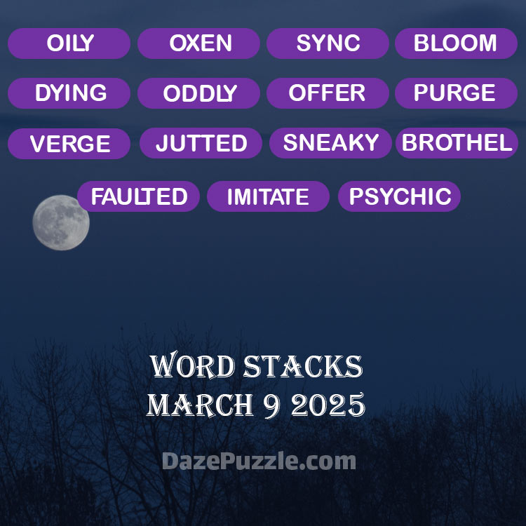 word stacks march 9 2025