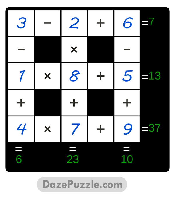 puzzle page cross sum 13 april 2025 answer