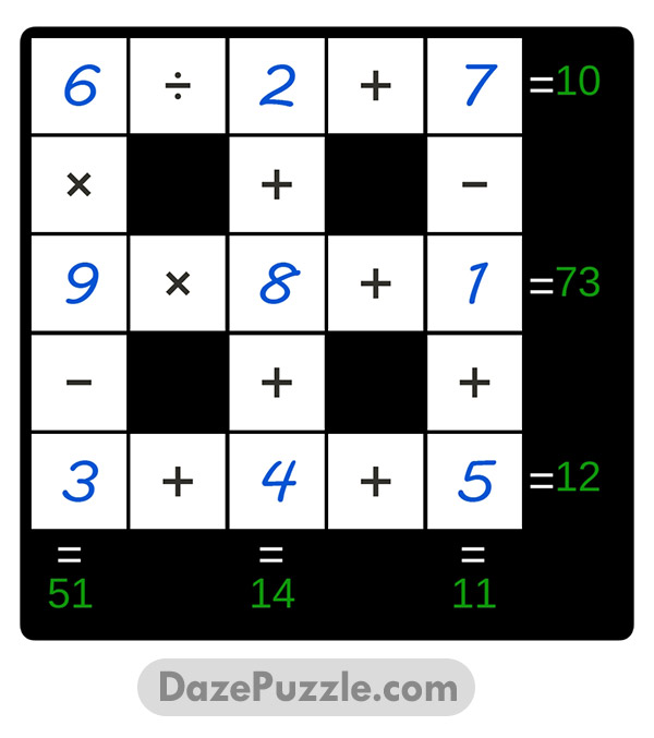 puzzle page cross sum 14 april 2025 answer