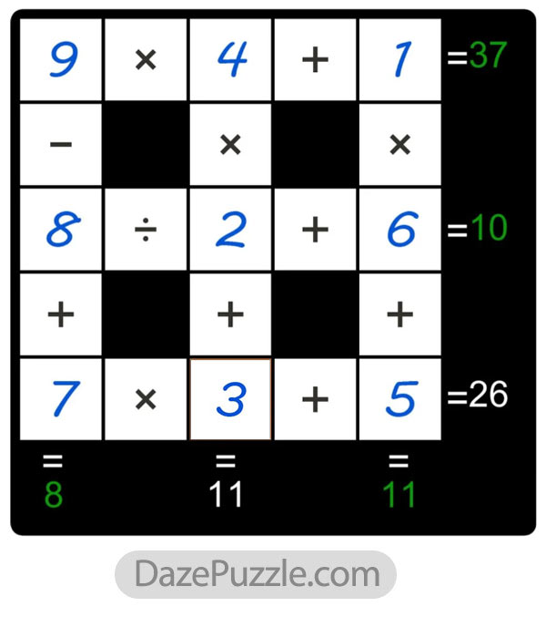 puzzle page cross sum 4 april 2025 answer