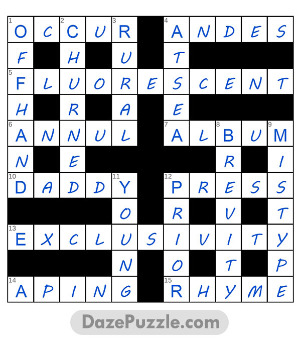 puzzle page crossword 10 april 2025 answer