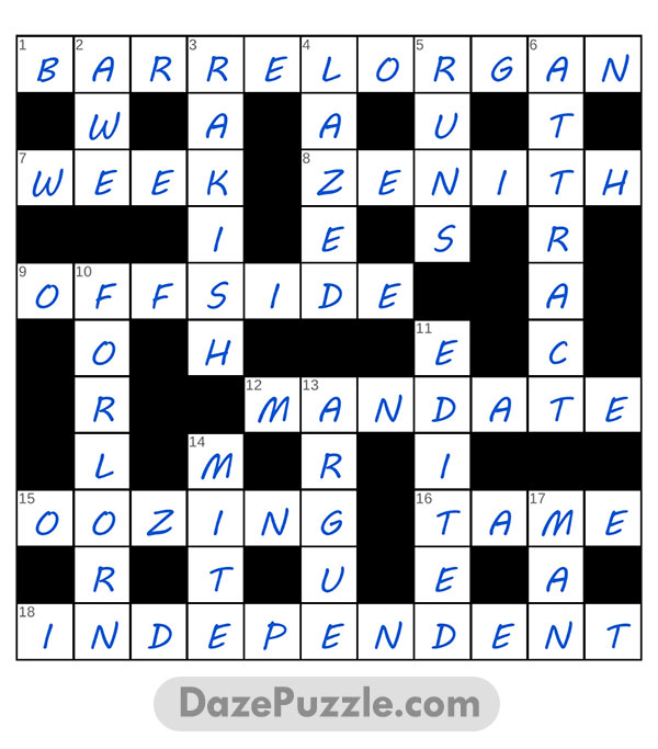 puzzle page crossword 14 april 2025 answer