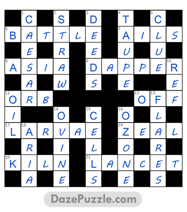 puzzle page crossword 21 april 2025 answer
