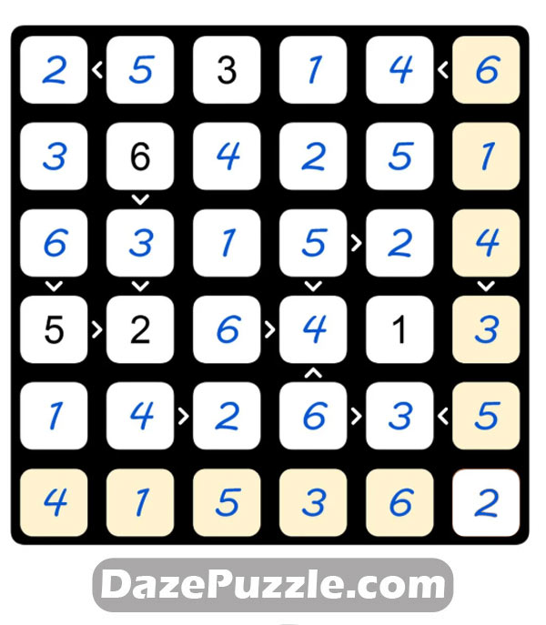 puzzle page futoshiki 12 april 2025 answer