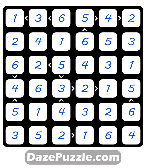 puzzle page futoshiki 26 april 2025 answer